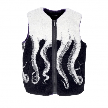 gilet smanicato uomo octopus sherpa vest WHITE