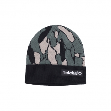 cappello uomo bark camo knit beanie BALSAM GREEN