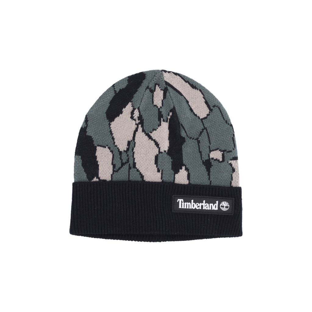 cappello uomo bark camo knit beanie BALSAM GREEN