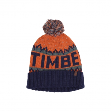 cappello pom pom uomo knit in cuffed beanie RUST