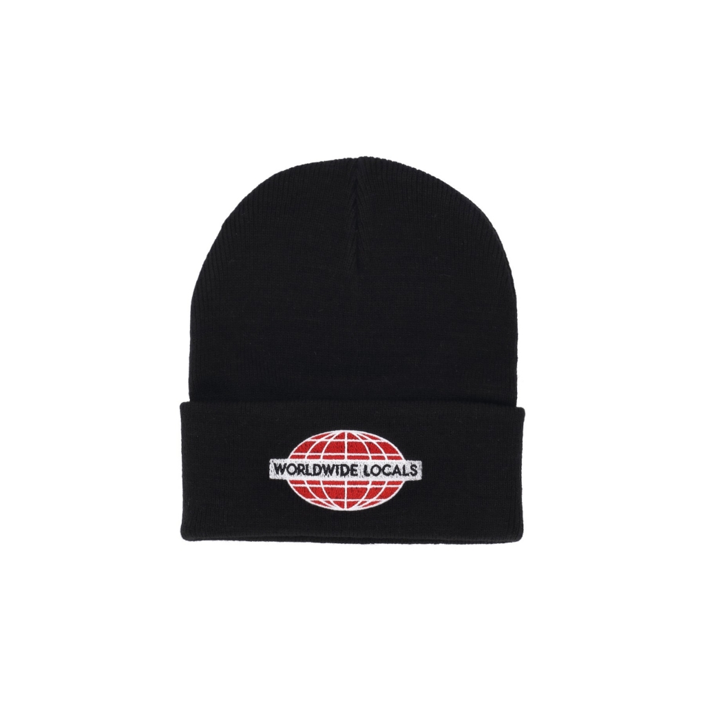 cappello uomo worldwide locals beanie BLACK