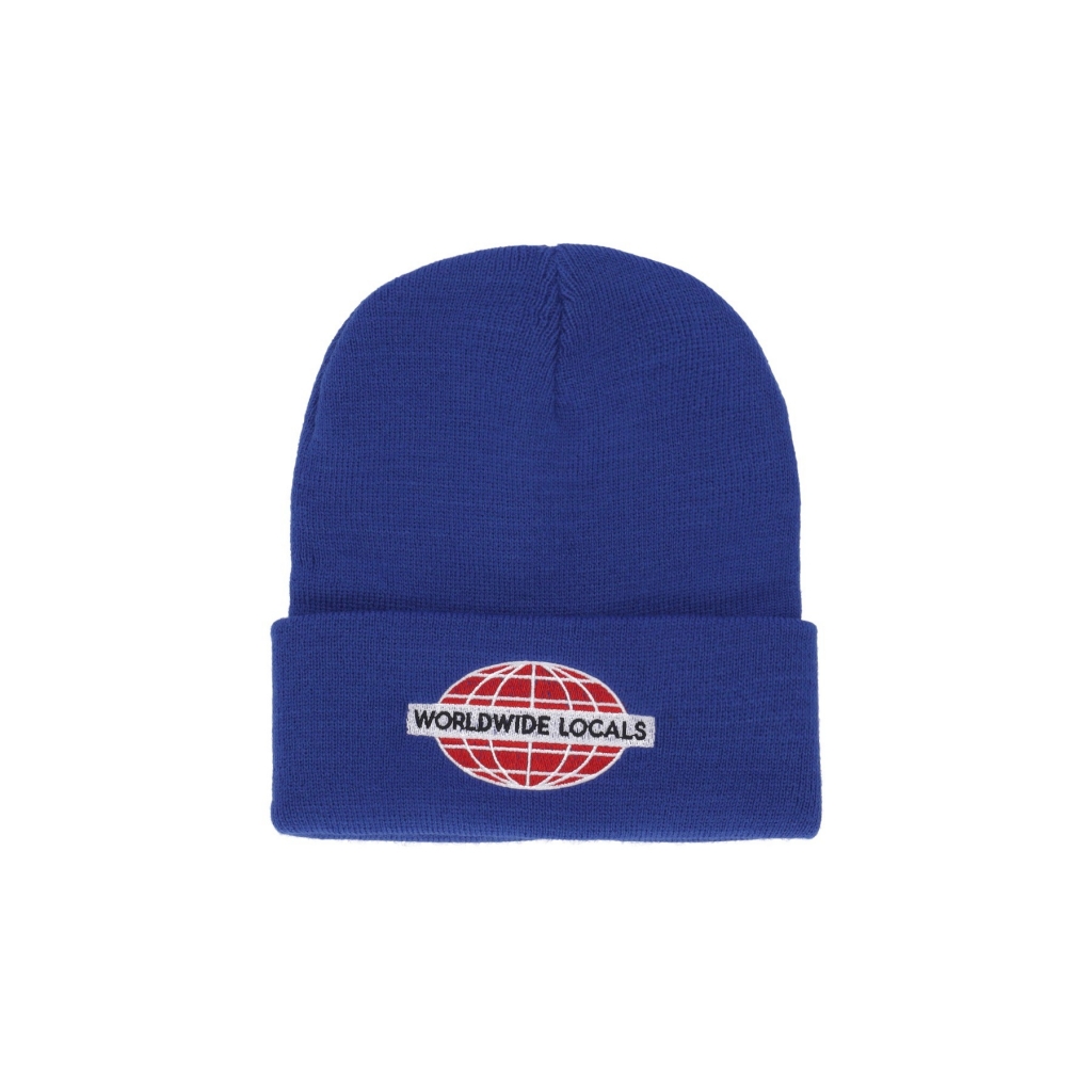 cappello uomo worldwide locals beanie ROYAL BLUE