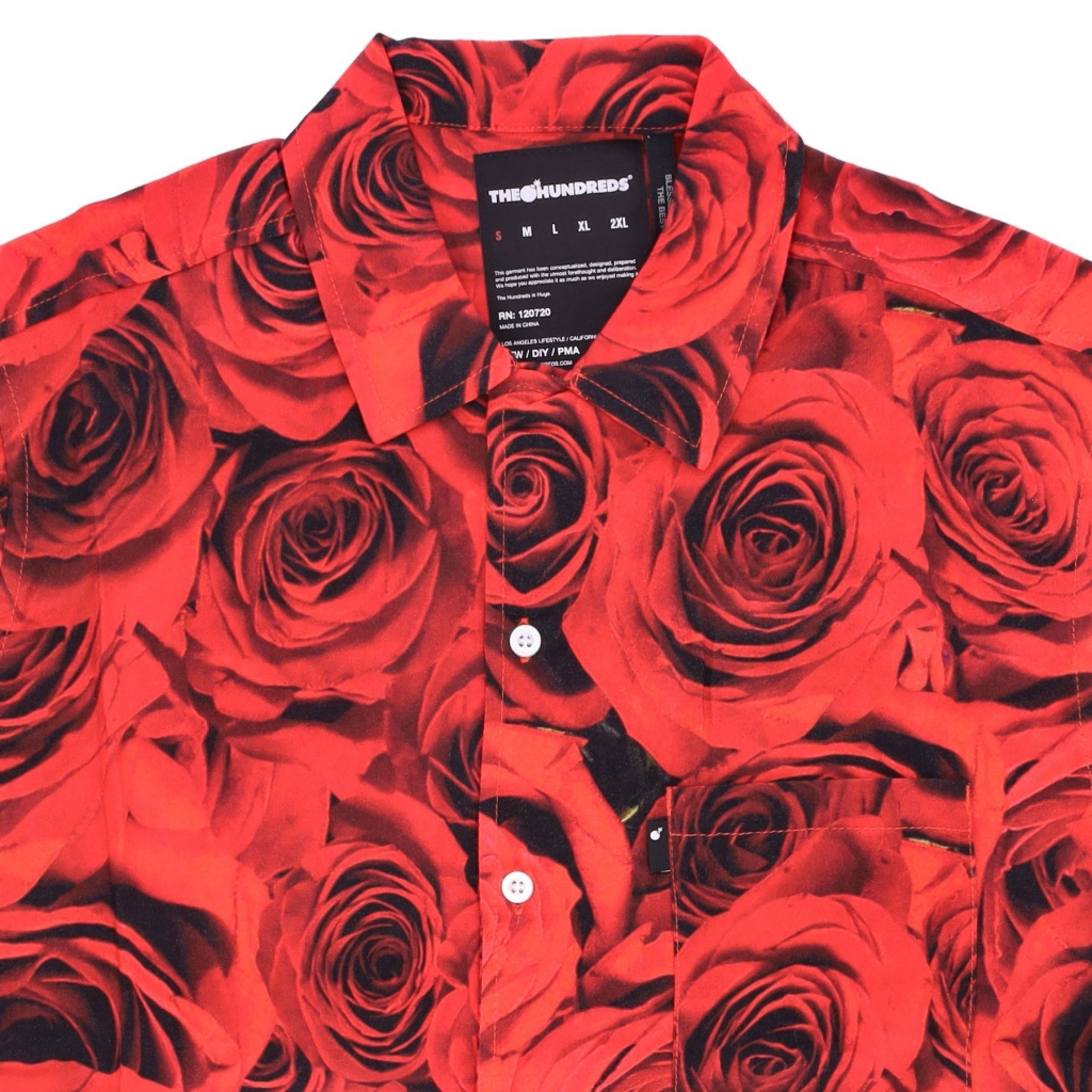 camicia manica corta uomo nature woven RED