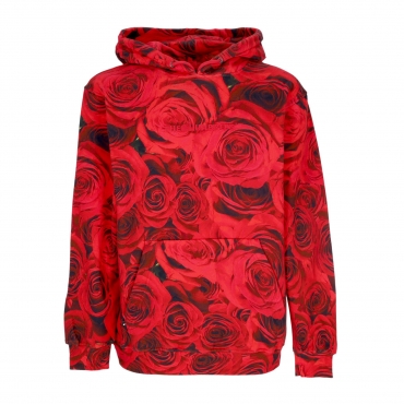 felpa cappuccio uomo rosa pullover RED