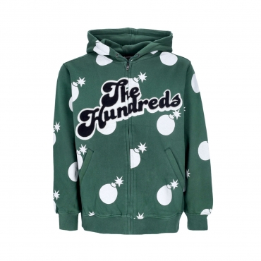 felpa cappuccio zip uomo endless ziphood FOREST