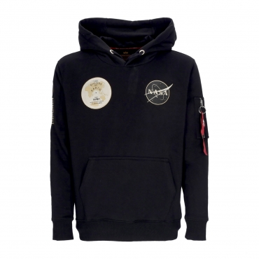 felpa leggera cappuccio uomo nasa voyager hoodie BLACK/BLACK