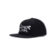 cappellino visiera piatta uomo super high 6panel cap BLACK