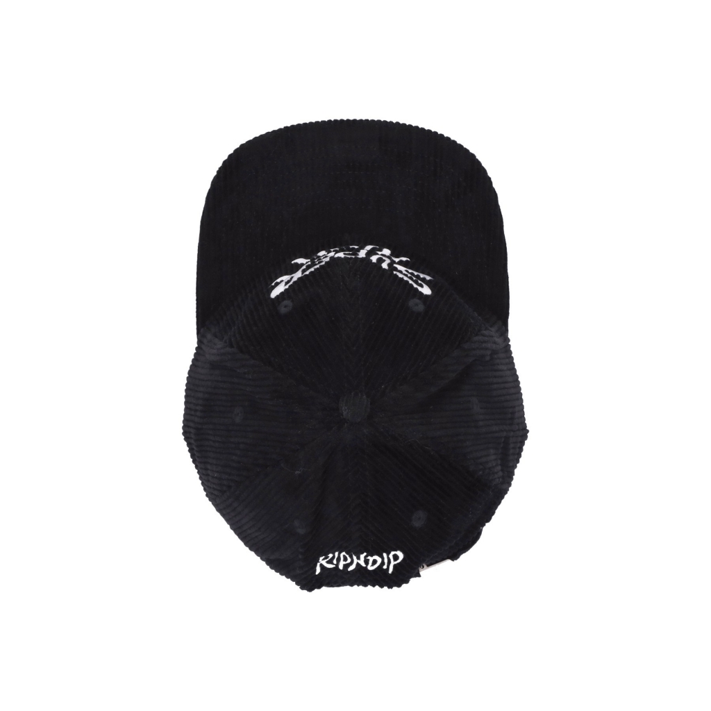 cappellino visiera piatta uomo super high 6panel cap BLACK