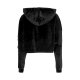 felpa leggera cappuccio corta donna frottee hoodie cos wmn BLACK