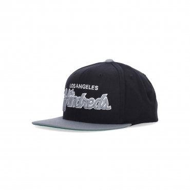 cappellino visiera piatta uomo team 2 snapback BLACK