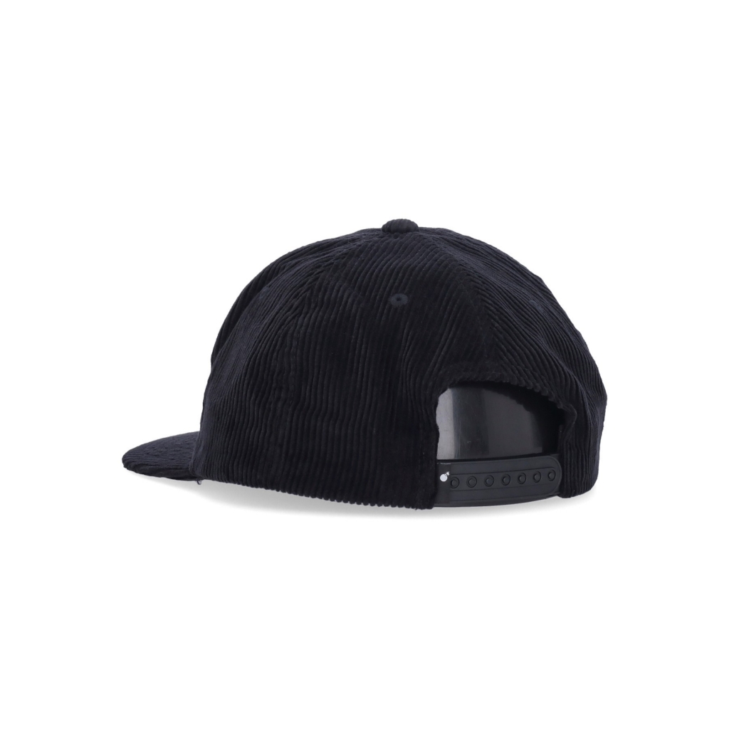 cappellino visiera piatta uomo cooper cord snapback BLACK