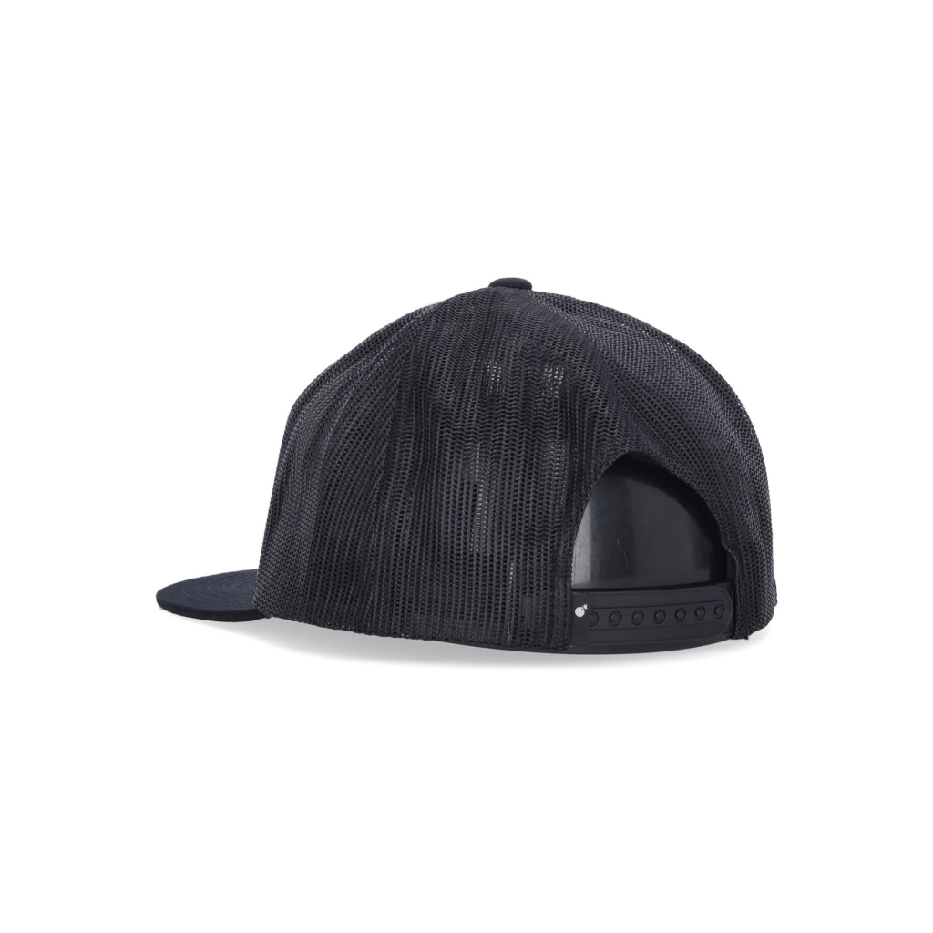 cappellino visiera piatta uomo roses trucker BLACK