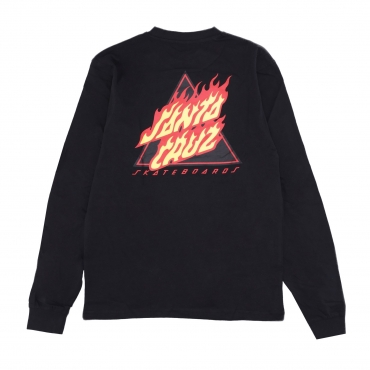 maglietta manica lunga uomo flamed not a dot l/s tee BLACK