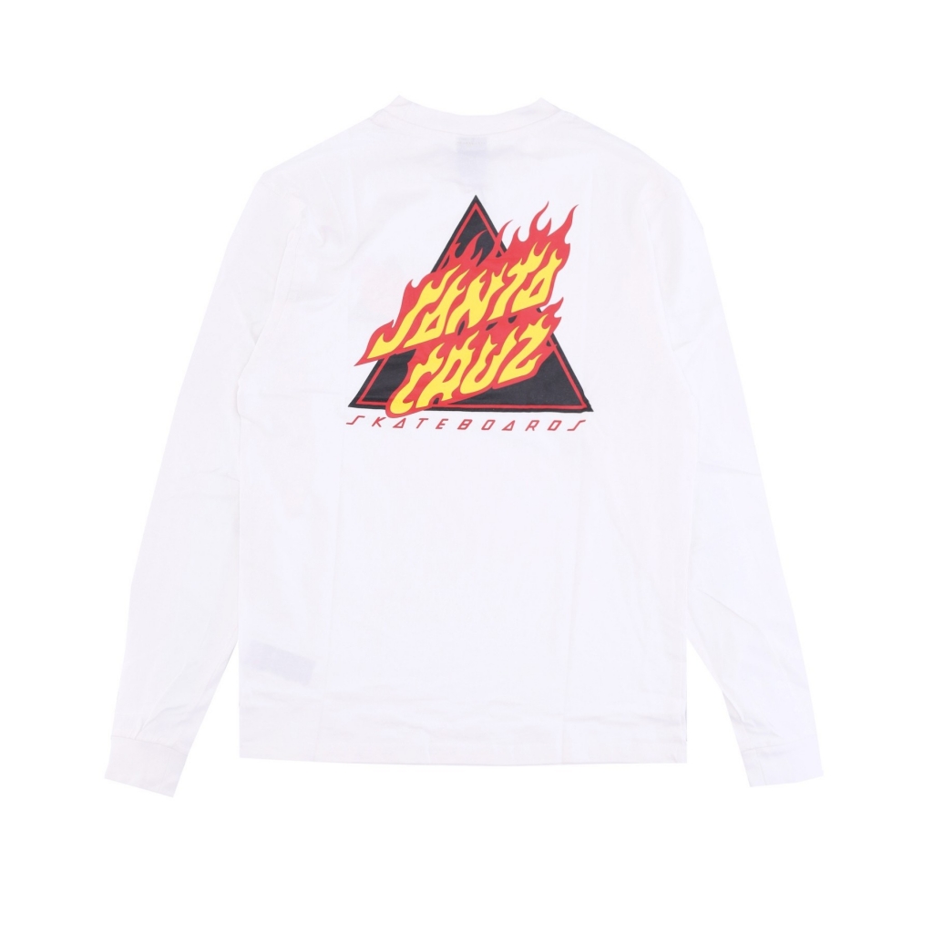 maglietta manica lunga uomo flamed not a dot l/s tee WHITE