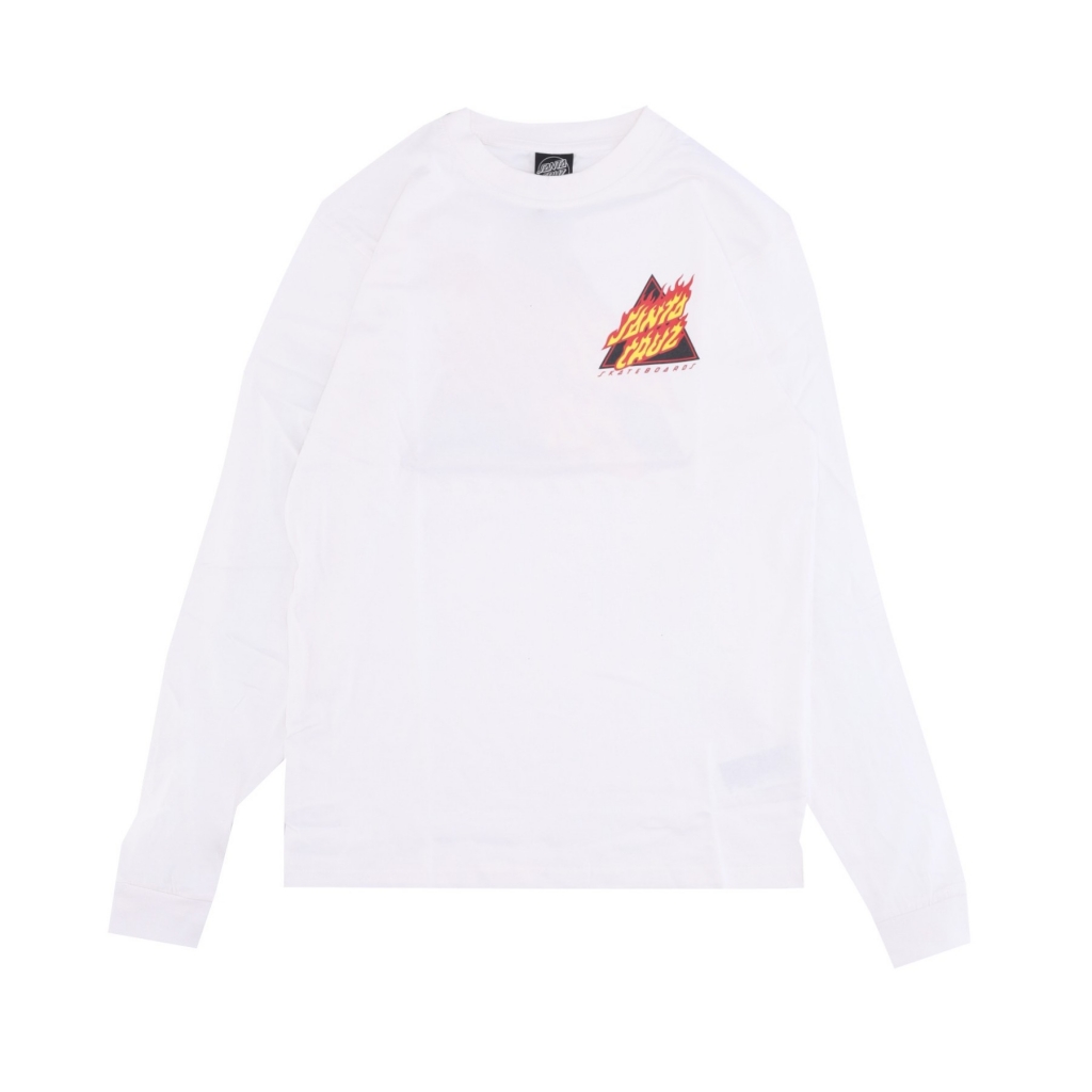 maglietta manica lunga uomo flamed not a dot l/s tee WHITE