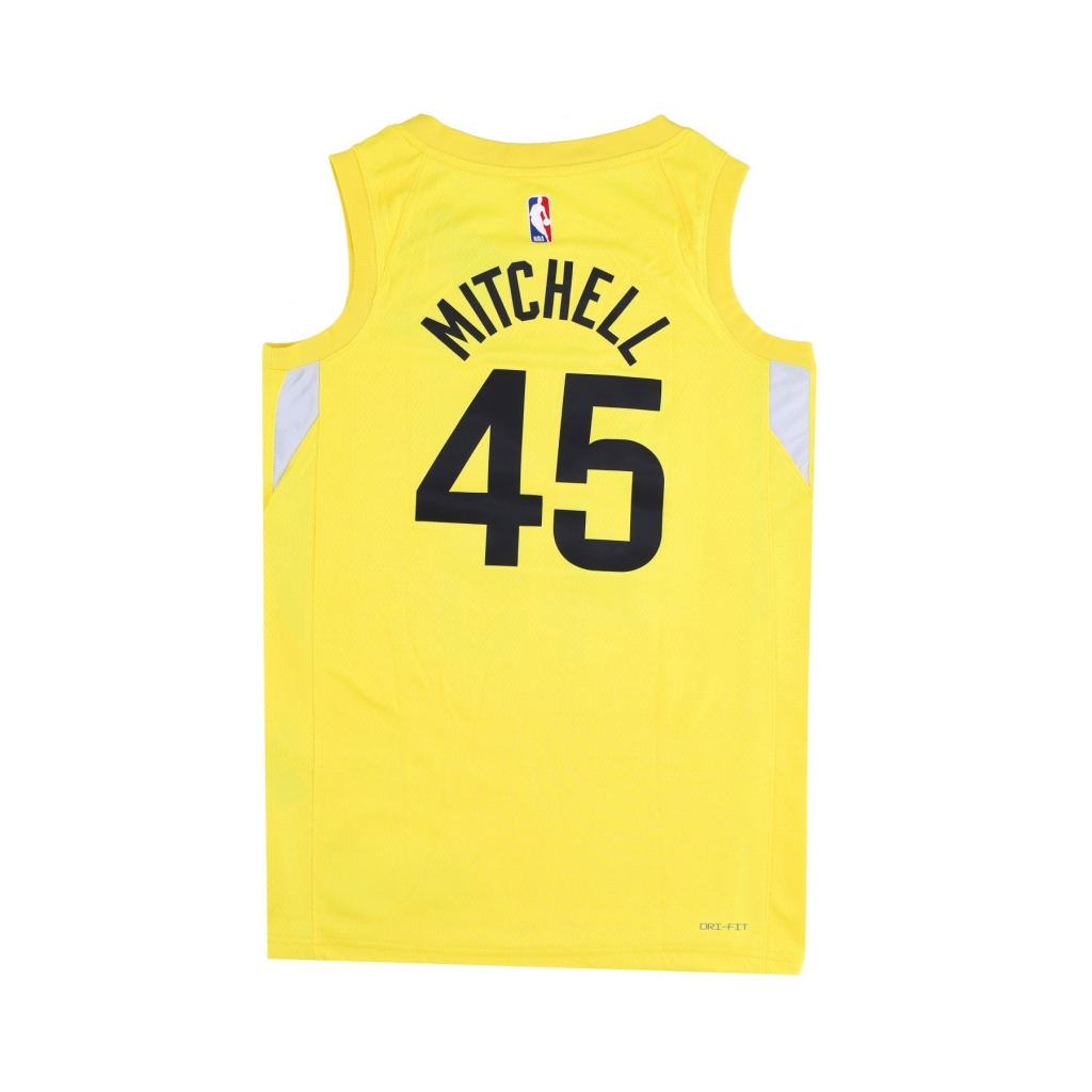 canotta basket uomo nba icon edition 22 dri-fit swingman jersey no 45 donovan mitchell utajaz YELLOW STRIKE