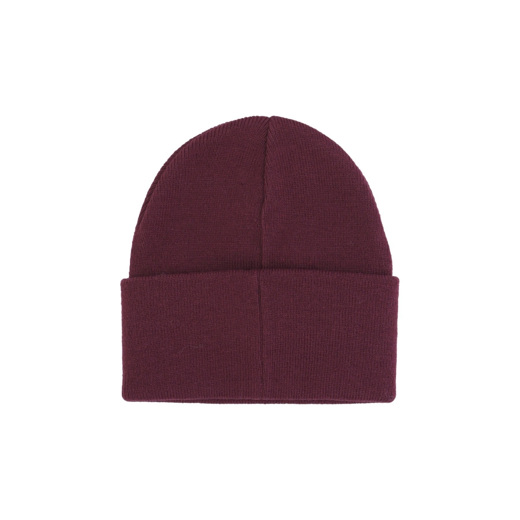 cappello uomo icon patch cuff beanie BEETROOT