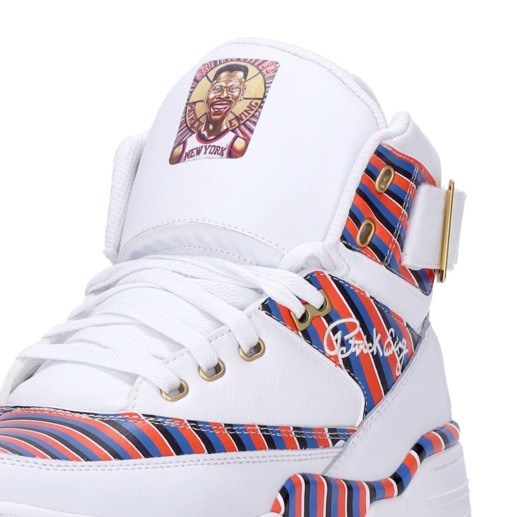 scarpa basket uomo ewing 33 hi radiate x tom sandford WHISPER WHITE/PRINCE BLUE/RED ORANGE