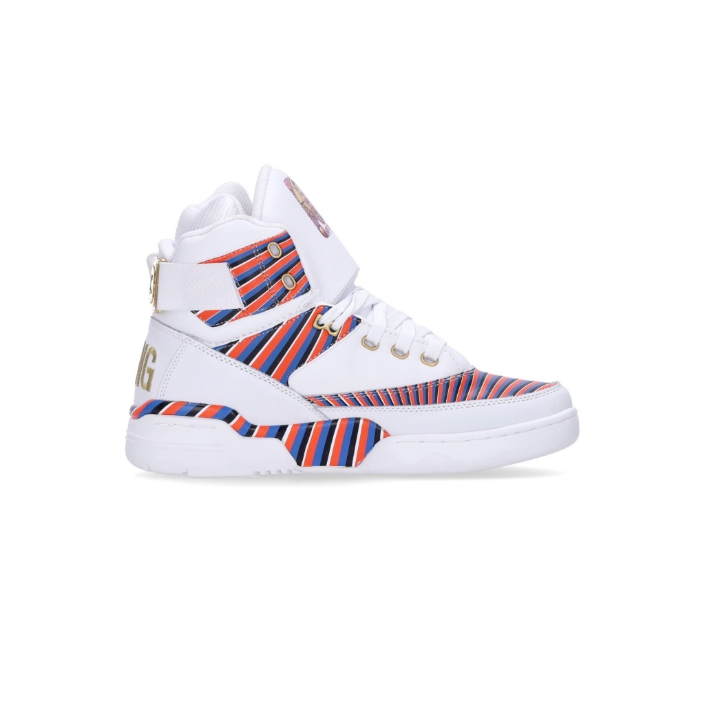 scarpa basket uomo ewing 33 hi radiate x tom sandford WHISPER WHITE/PRINCE BLUE/RED ORANGE