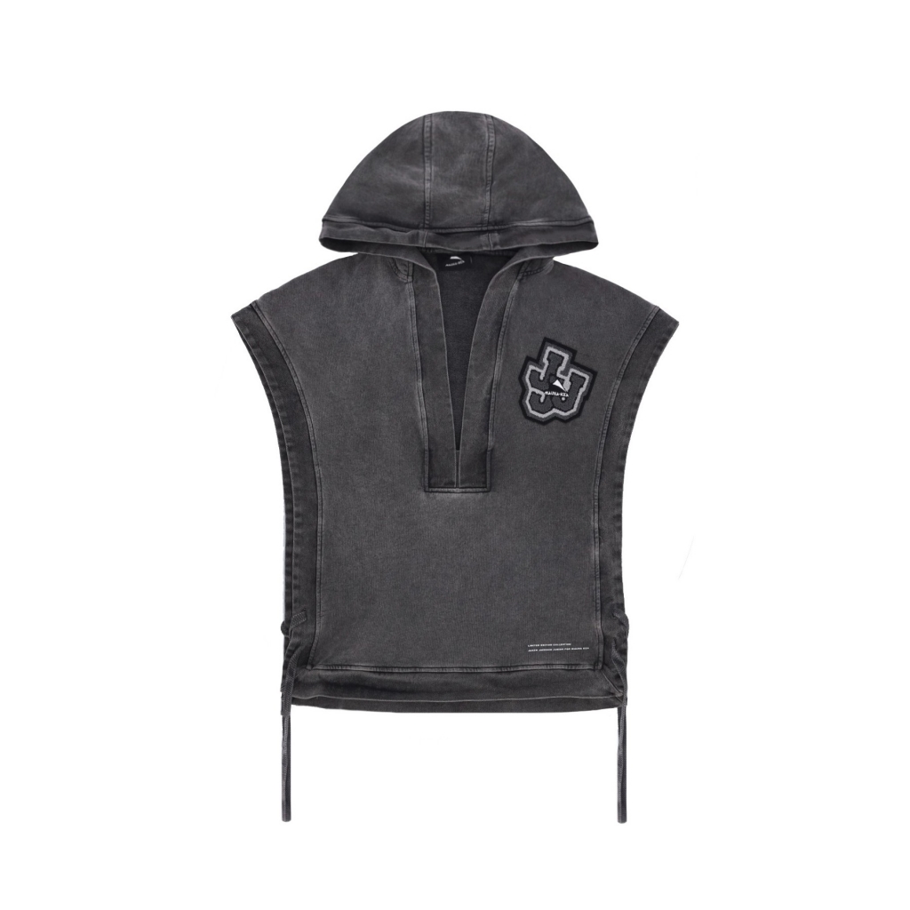 felpa leggera uomo poncho hoodie x triple j BLACK