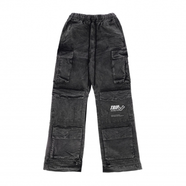 pantalone lungo uomo over cargo pants x triple j BLACK HEATHER