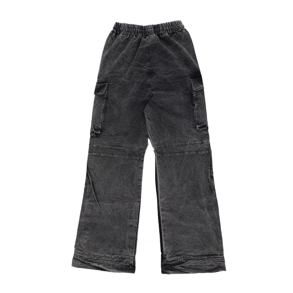 pantalone lungo uomo over cargo pants x triple j BLACK HEATHER