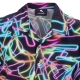 camicia manica corta uomo neon bowling shirt x triple j BLACK/MULTI