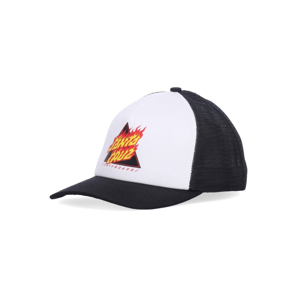 cappellino visiera curva uomo flamed not a dot meshback cap WHITE/BLACK