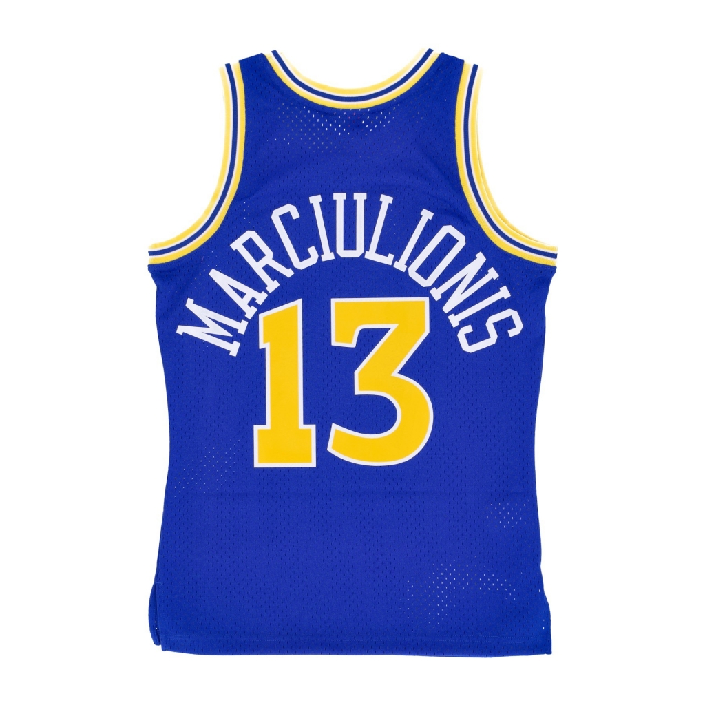 canotta basket uomo nba road jersey hardwood classics no 13 sarunas marciulionis 1990-91 golwar ROYAL