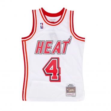 canotta basket uomo nba home jersey hardwood classics no 4 rony seikaly 1988-89 miahea WHITE/ORIGINAL TEAM COLORS