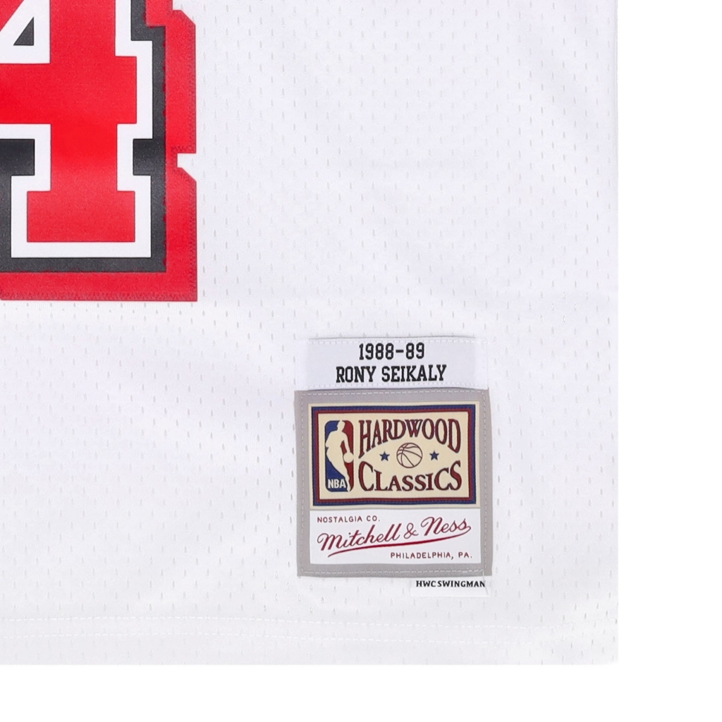 canotta basket uomo nba home jersey hardwood classics no 4 rony seikaly 1988-89 miahea WHITE/ORIGINAL TEAM COLORS