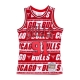 canotta basket uomo nba teamwrap swingman jersey hardwood classics no 91 dennis rodman 1997-98 chibul RED