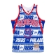 canotta basket uomo nba teamwrap swingman jersey hardwood classics no 3 allen iverson 1996-97 phi76e BLUE