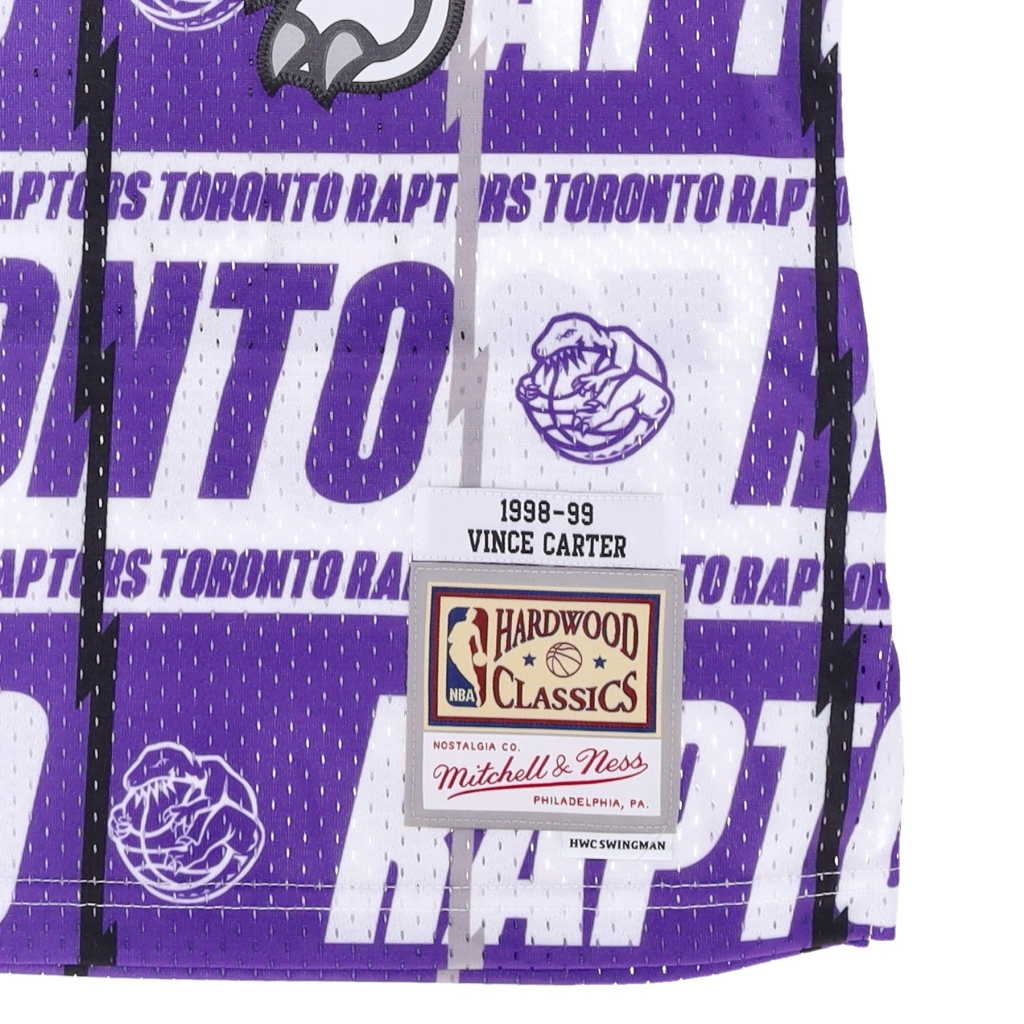 canotta basket uomo nba teamwrap swingman jersey hardwood classics no 15 vince carter 1998-99 torrap PURPLE