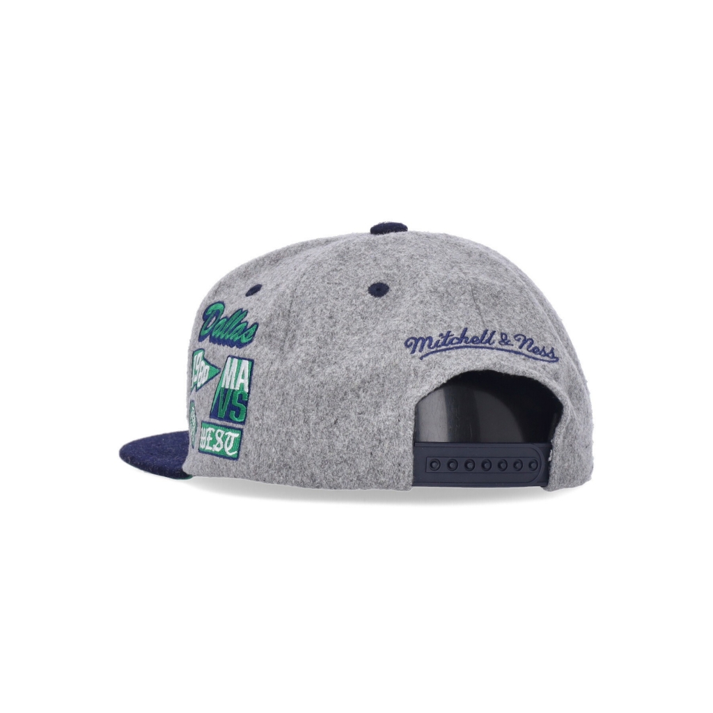 cappellino visiera piatta uomo nba melton patch snapback hardwood classics dalmav GREY/ORIGINAL TEAM COLORS