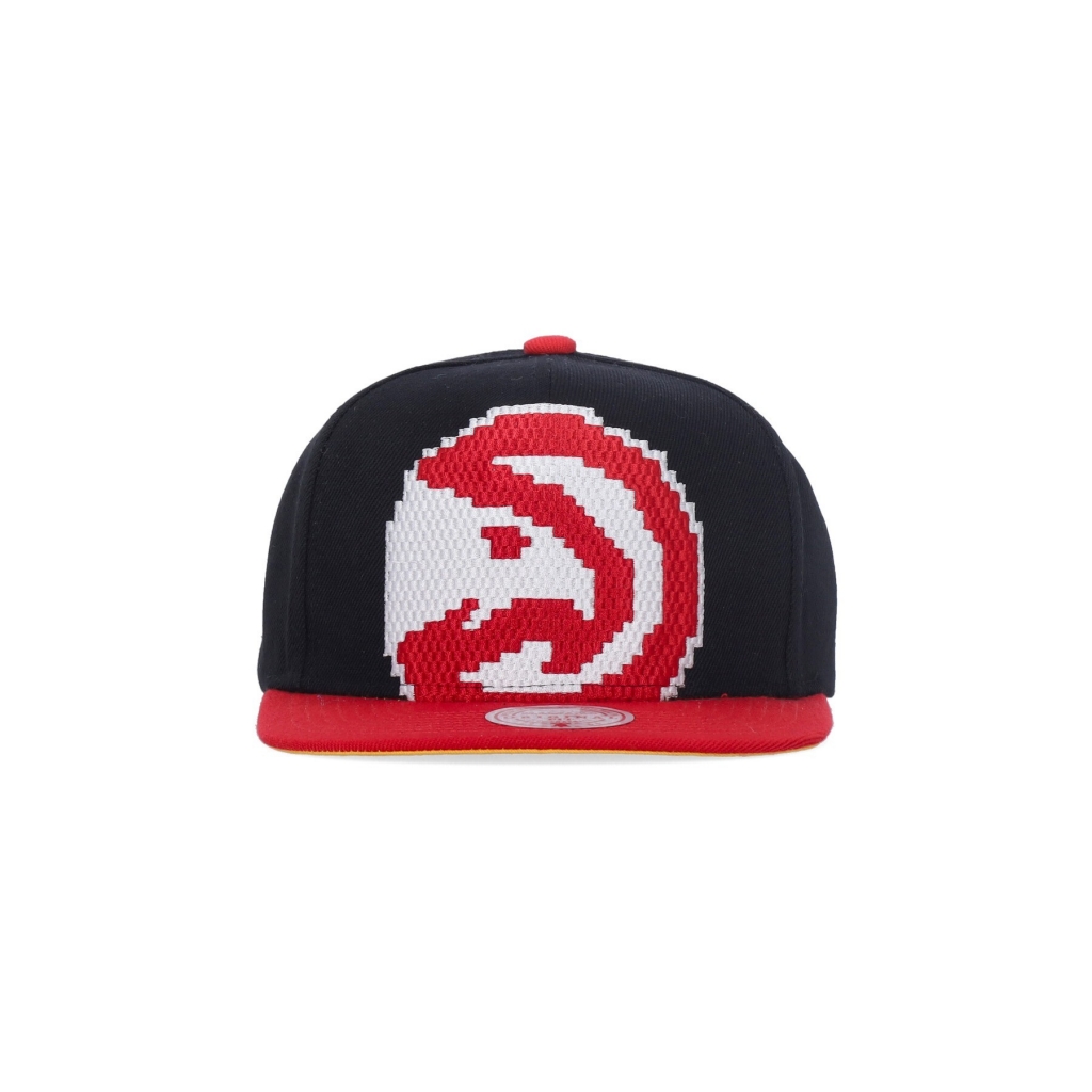 cappellino visiera piatta uomo nba 8 bit xl snapback hardwood classics atlhaw BLACK