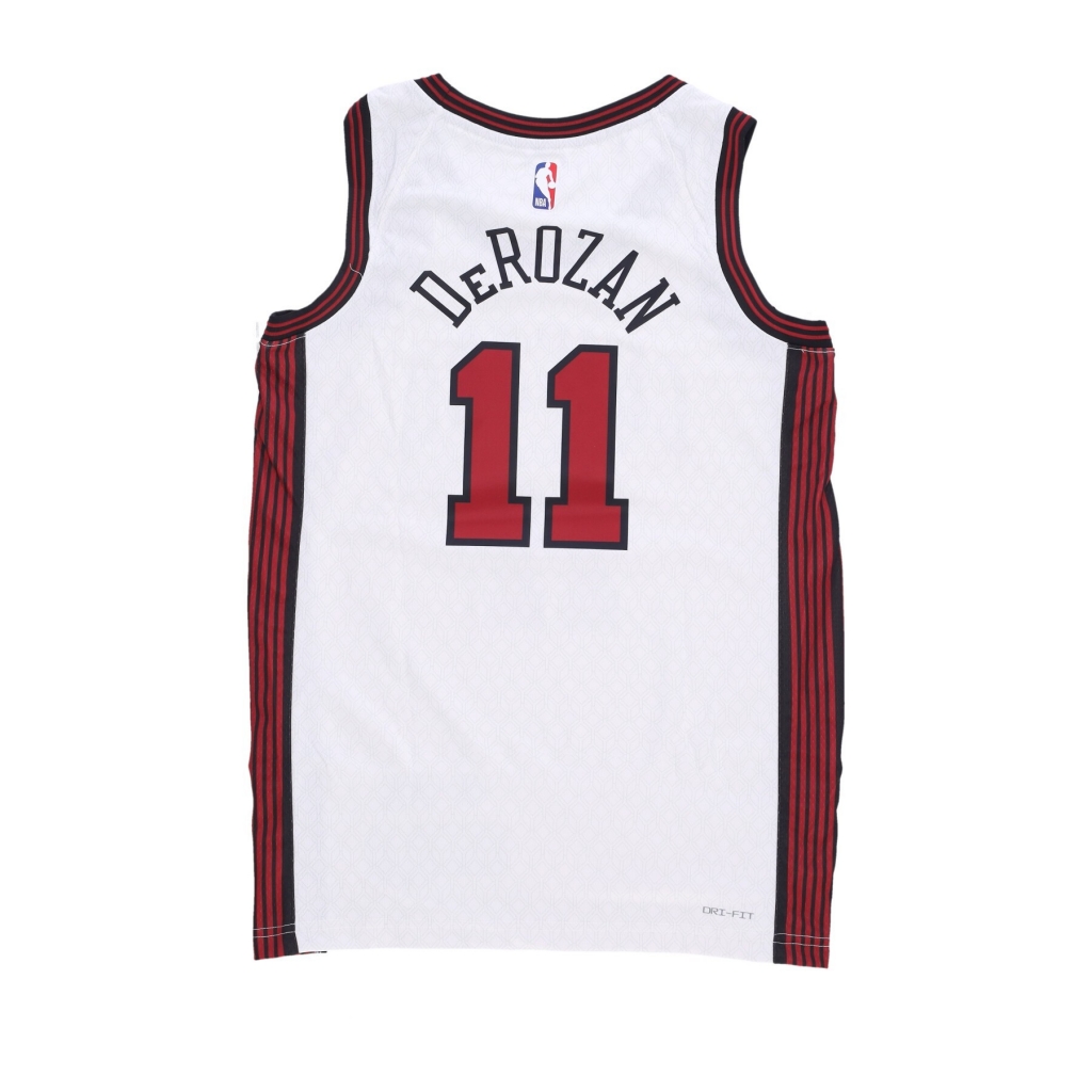 canotta basket uomo nba city edition 22 dri-fit swingman jersey no 11 demar derozan chibul WHITE