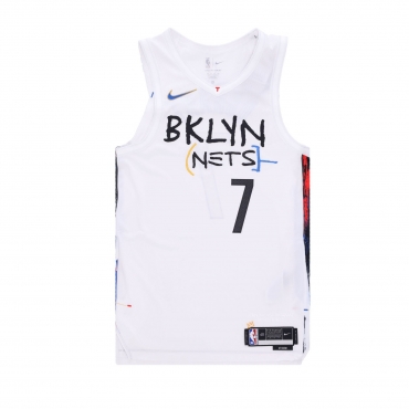 canotta basket uomo nba city edition 22 dri-fit authentic jersey no 7 kevin durant bronet WHITE