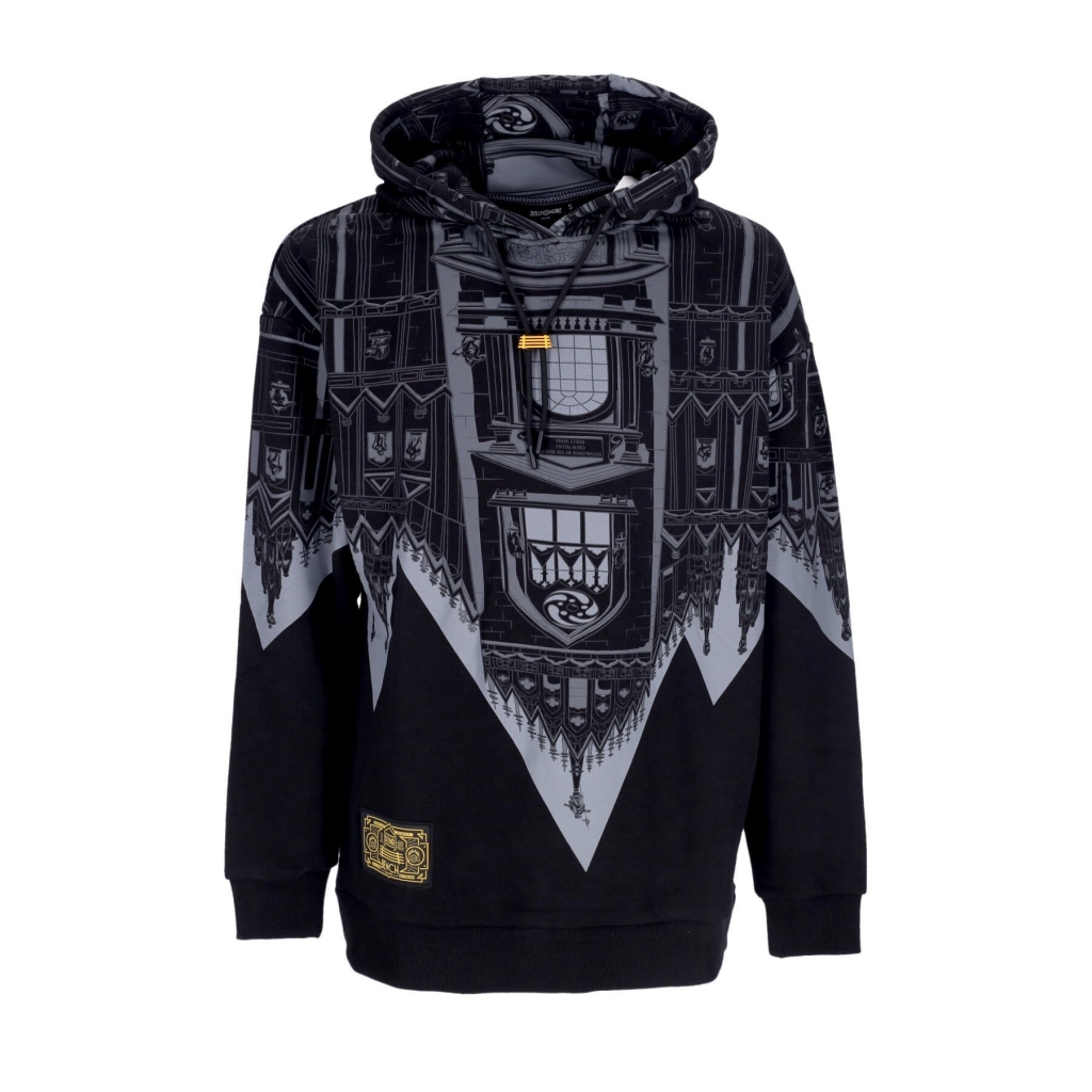 felpa leggera cappuccio uomo bench duomo over hoodie BLACK