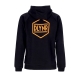 felpa leggera cappuccio uomo logo back hoodie BLACK