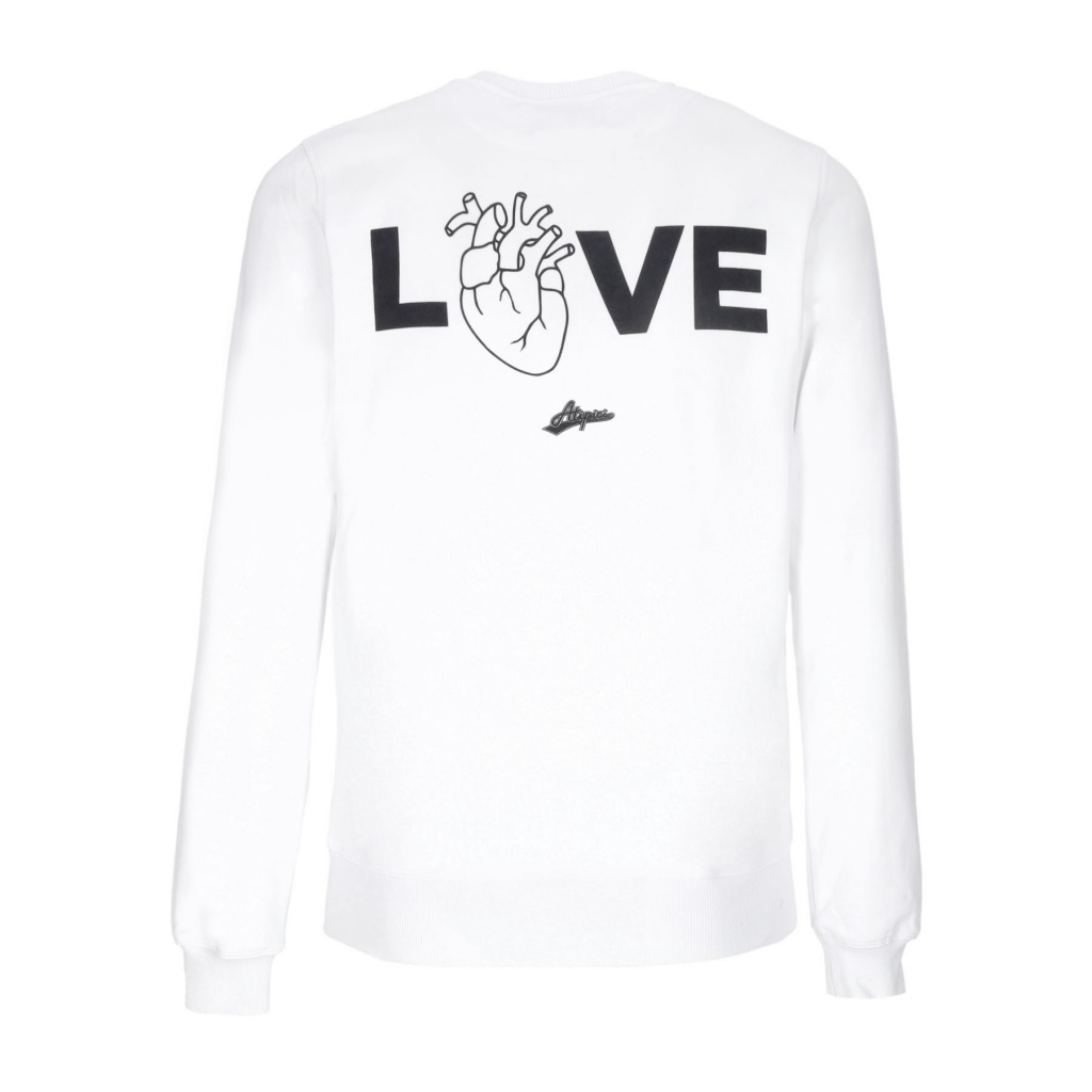 felpa girocollo uomo love crew WHITE