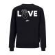 felpa girocollo uomo love crew BLACK