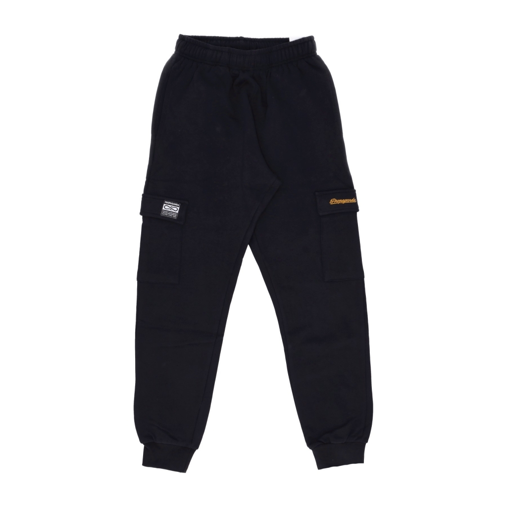 pantalone tuta felpato uomo signature cargo sweat pant BLACK