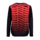 maglione uomo jacquard jumper BLACK/RED