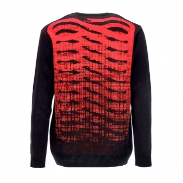 maglione uomo jacquard jumper BLACK/RED