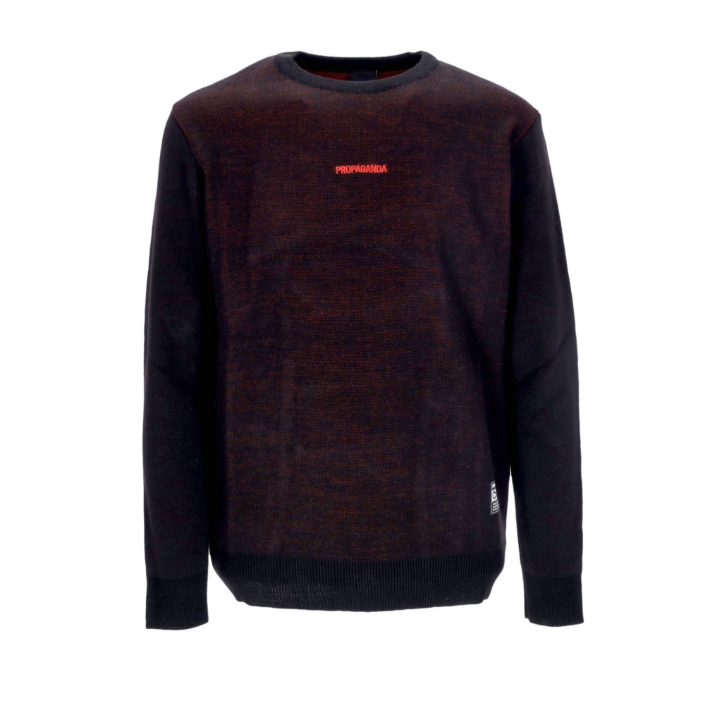 maglione uomo jacquard jumper BLACK/RED