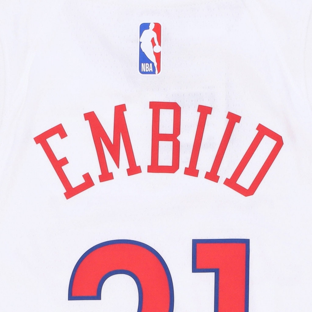 canotta basket ragazzo nba city edition swingman jersey no 21 joel embiid phi76e ORIGINAL TEAM COLORS