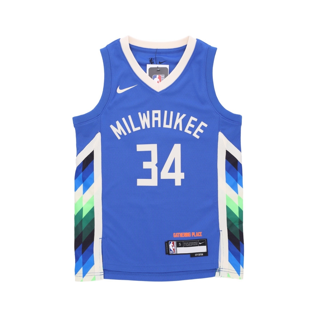 canotta basket ragazzo nba city edition swingman jersey no 34 giannis antetokounmpo milbuc ORIGINAL TEAM COLORS