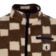 orsetto uomo chess club jacquard sherpa jacket BROWN