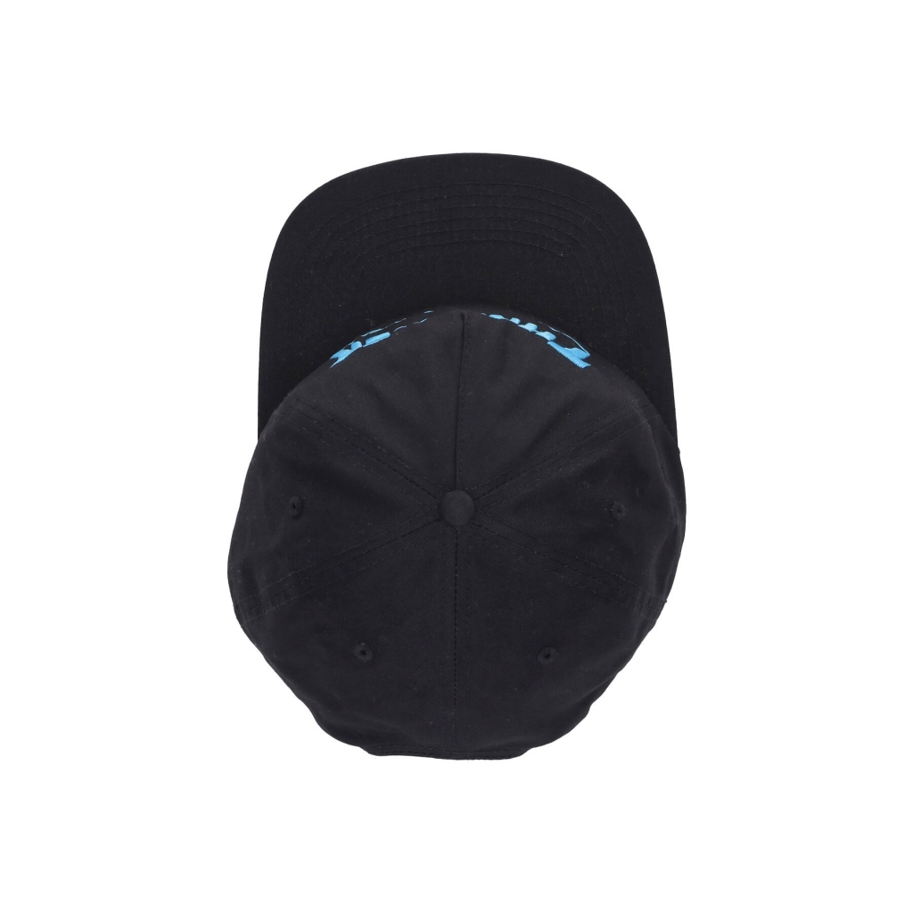 cappellino visiera piatta uomo skate mag logo blue snapback BLACK